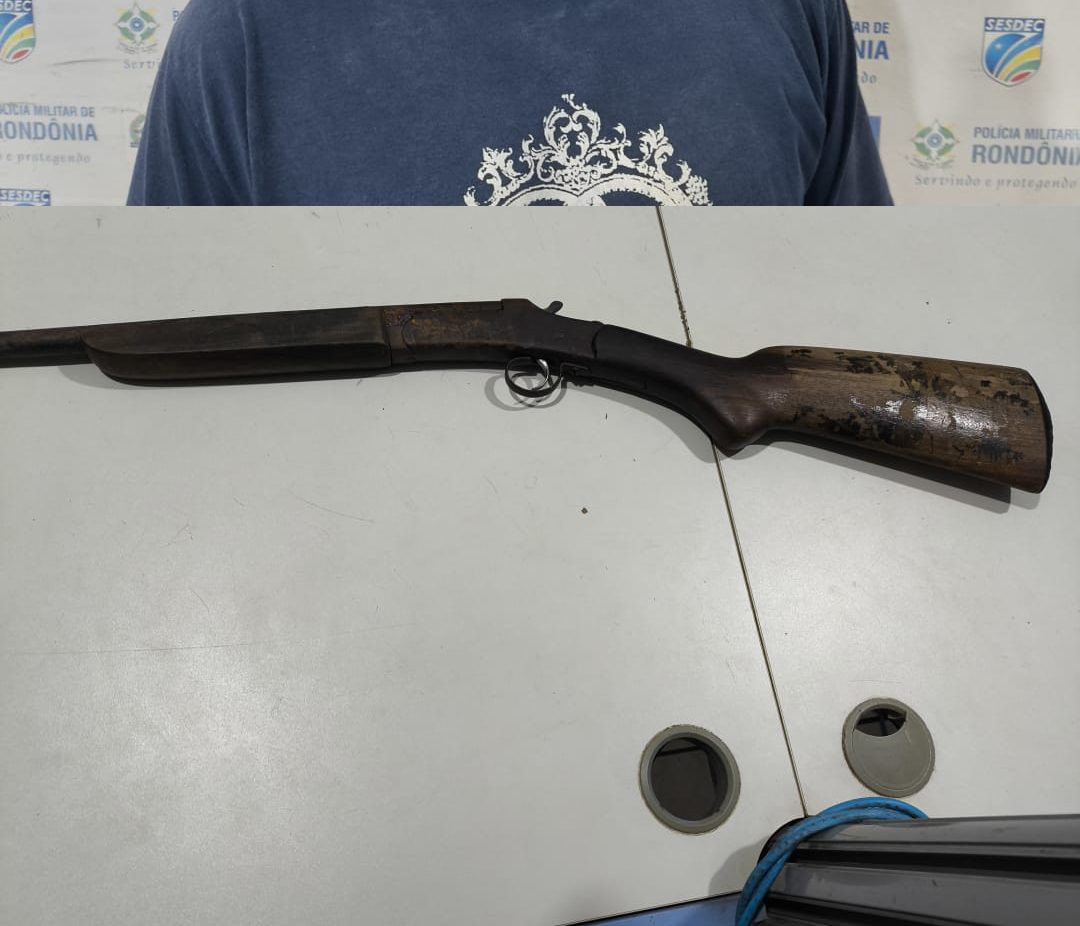 "PROCURE UM BURACO E SE ENTERRE" - Após denúncia de violência doméstica, PM apreende arma em Candeias do Jamari
